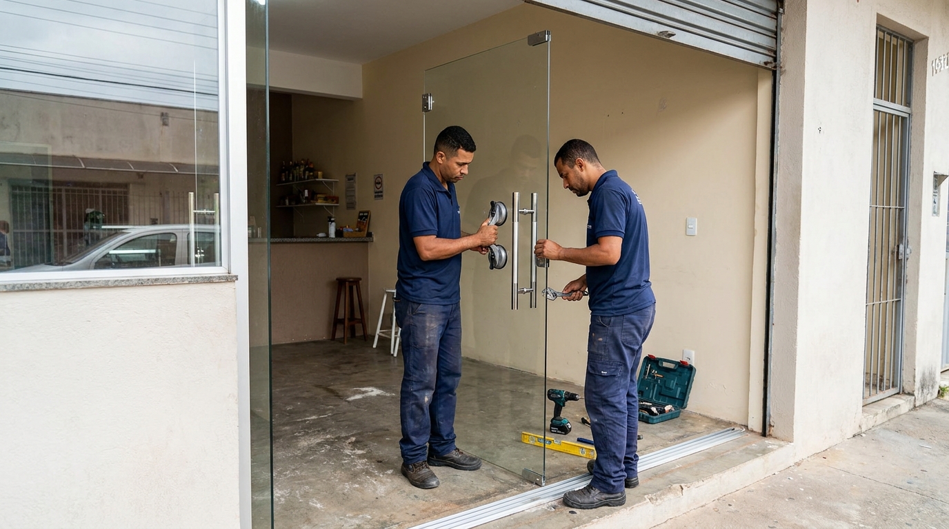 Portas em Vidro no Pingo D’água, Betim‑MG